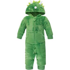 imageHudson Baby babygirls Plush Jumpsuits Animal FaceDinosaur