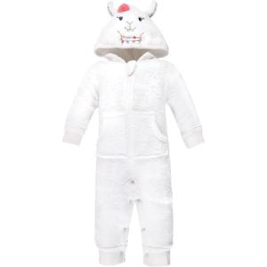 imageHudson Baby babygirls Plush Jumpsuits Animal FaceGirl Llama