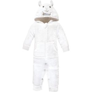 imageHudson Baby babygirls Plush Jumpsuits Animal FaceNeutral Llama