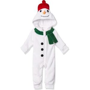 imageHudson Baby babygirls Plush Jumpsuits Animal FaceSnowman