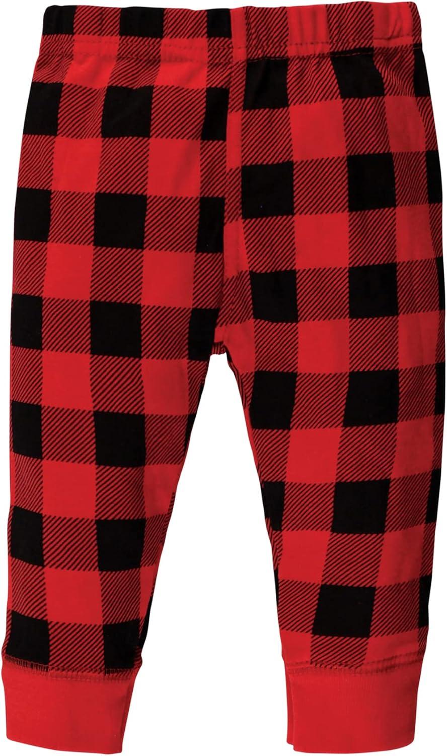 imageHudson Baby Unisex Baby Cotton Bodysuit Pant and Shoe SetBuffalo Plaid Baby Bear