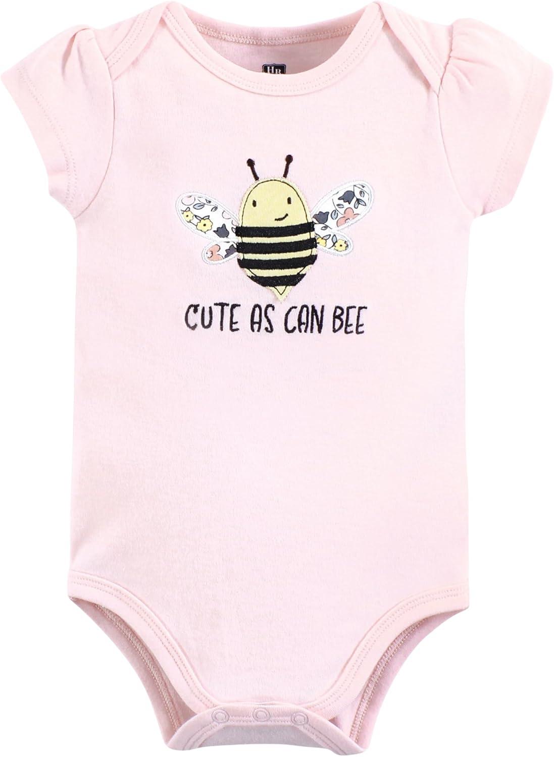 imageHudson Baby Unisex Baby Cotton Bodysuit Pant and Shoe SetCute Bee
