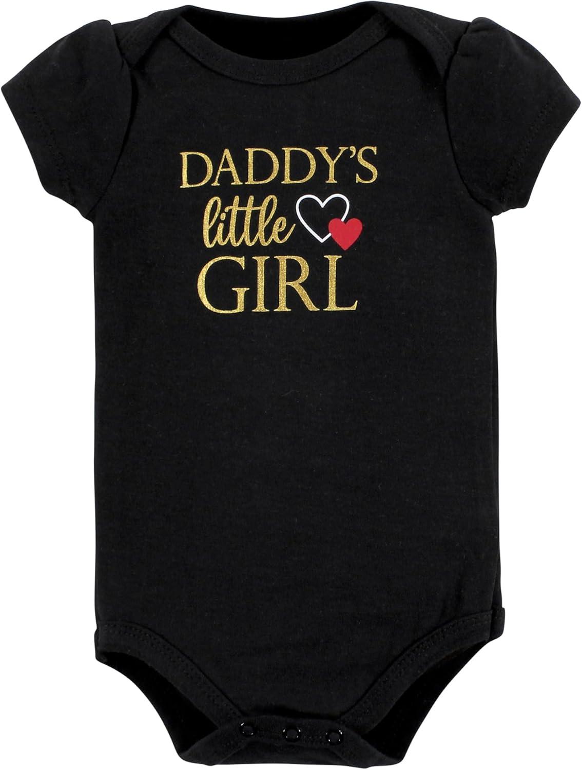 imageHudson Baby Unisex Baby Cotton Bodysuit Pant and Shoe SetGirl Daddy Red Black