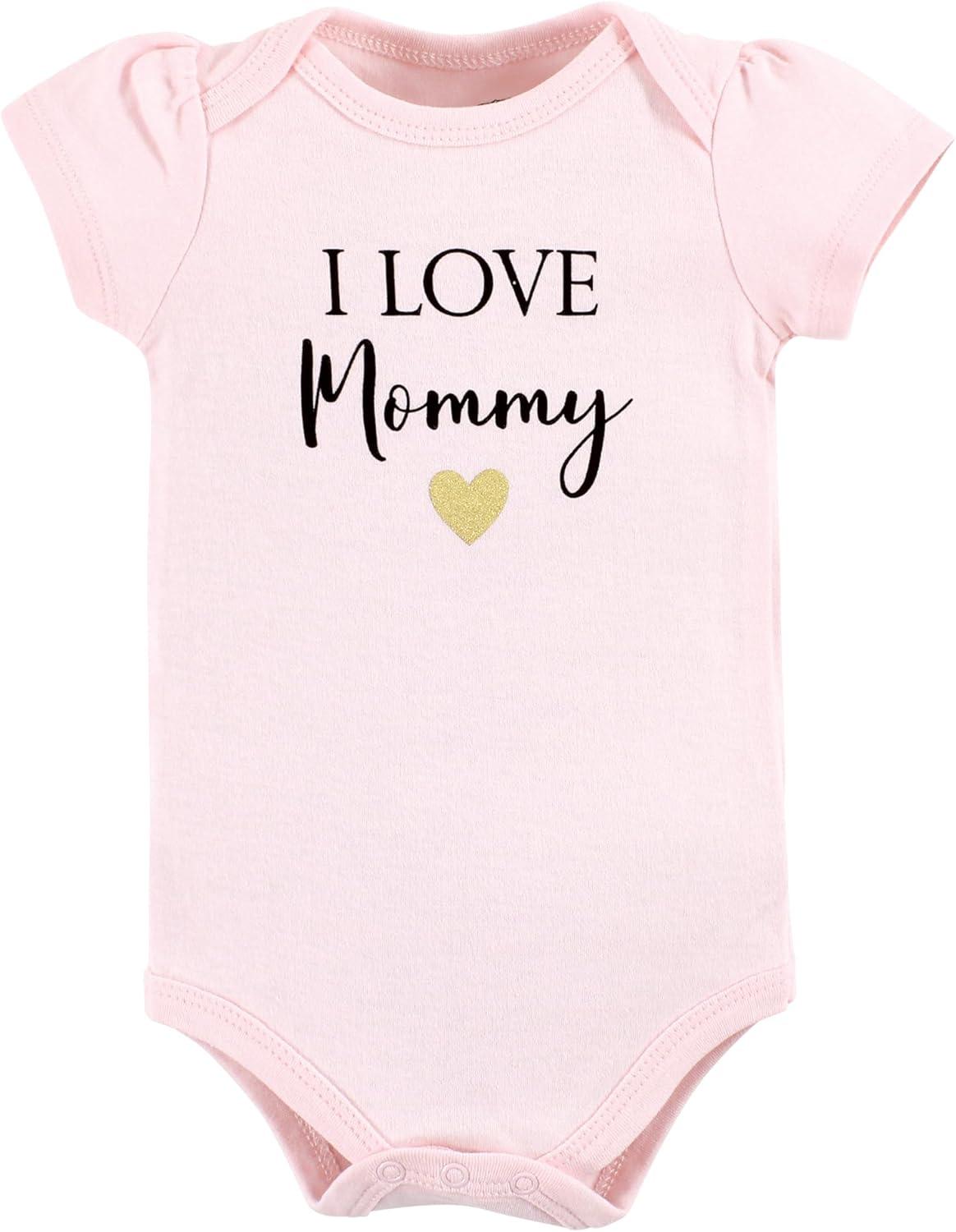 imageHudson Baby Unisex Baby Cotton Bodysuit Pant and Shoe SetGirl Mommy