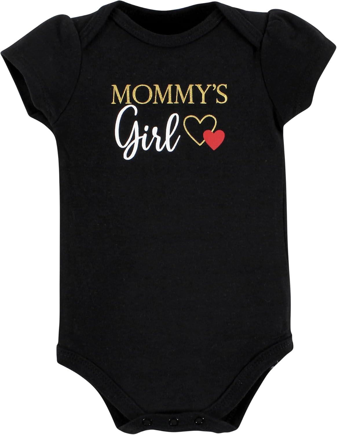 imageHudson Baby Unisex Baby Cotton Bodysuit Pant and Shoe SetGirl Mommy Red Black