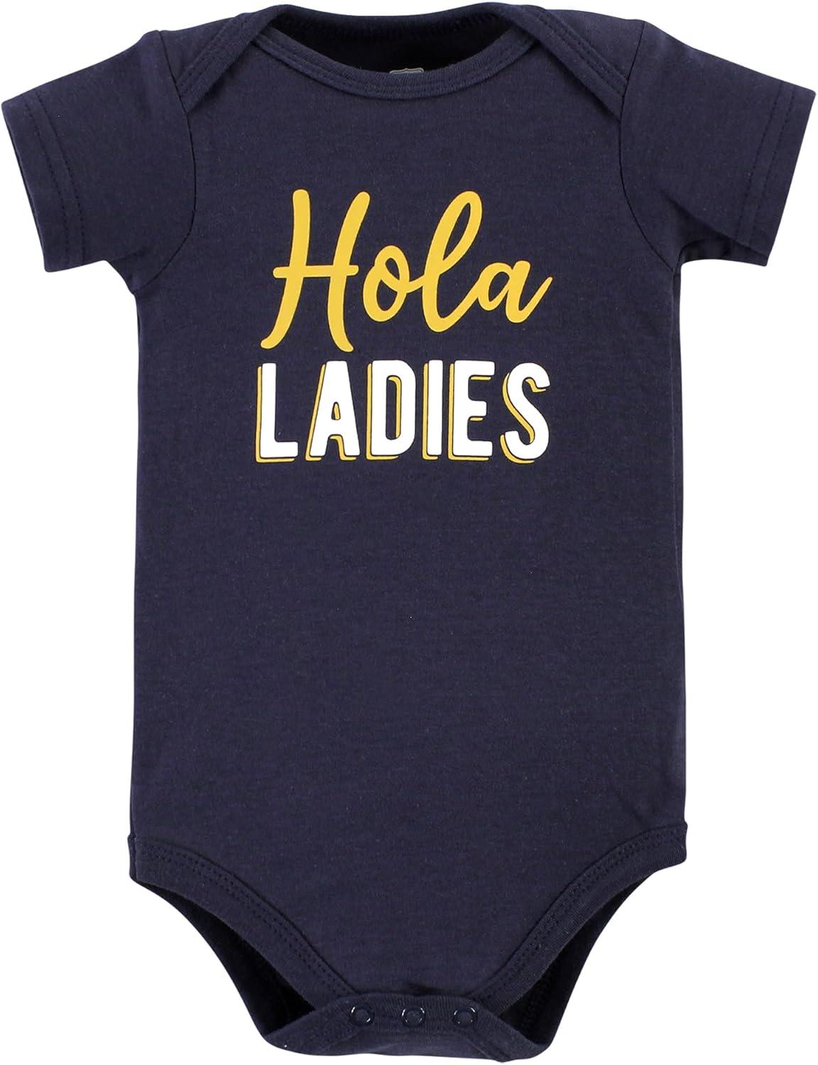 imageHudson Baby Unisex Baby Cotton Bodysuit Pant and Shoe SetHola Ladies Short Sleeve