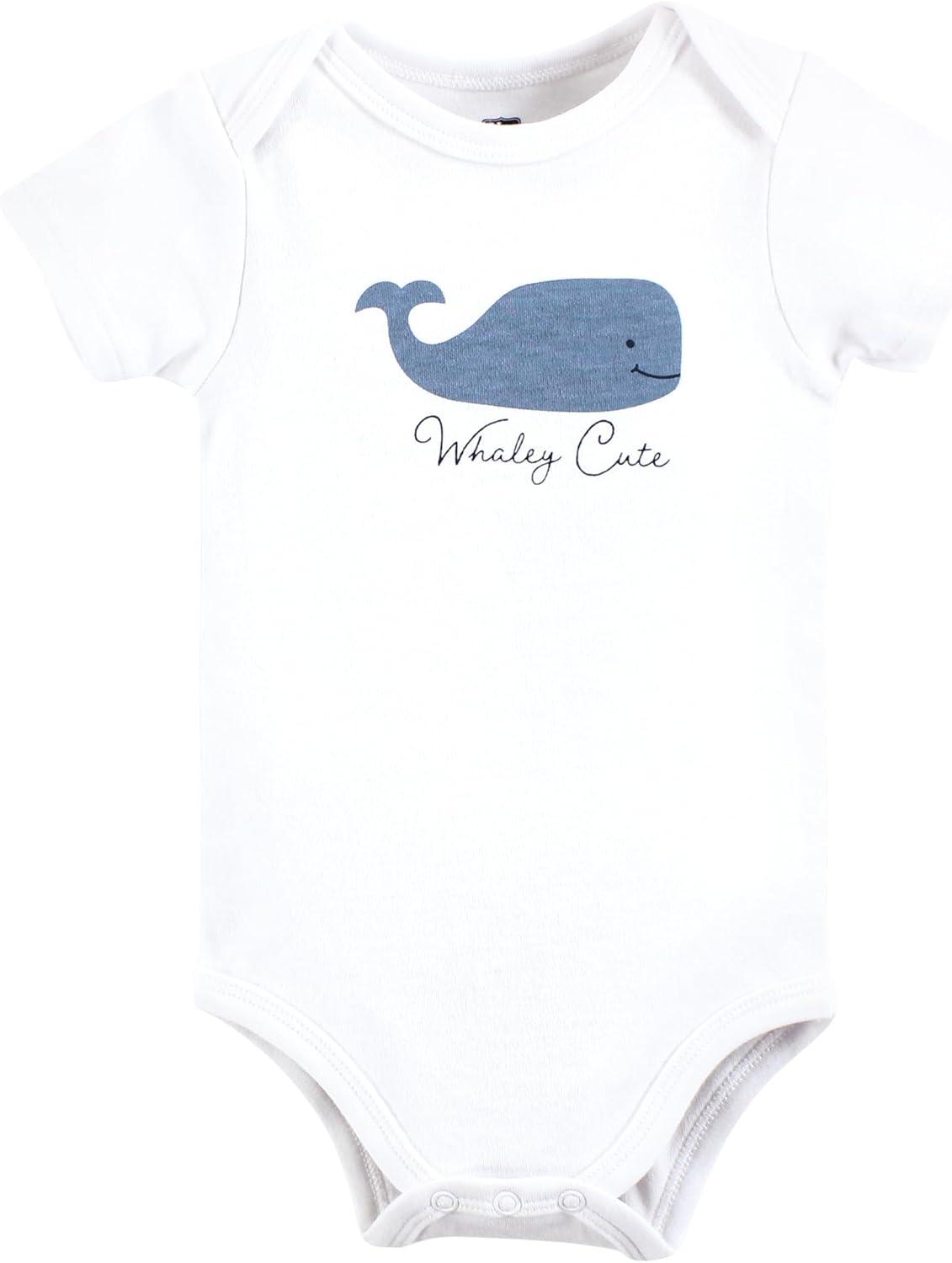 imageHudson Baby Unisex Baby Cotton Bodysuit Pant and Shoe SetWhaley Cute Anchor