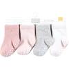 imageHudson Baby Infant Girl Cotton Rich Newborn and Terry Socks Pink Gray Basic 612 Months