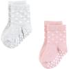 imageHudson Baby Infant Girl Cotton Rich Newborn and Terry Socks Soft Dots 06 Months