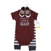 imageHudson Baby Unisex Baby Cotton Bodysuit Pant and Shoe SetBoy Daddy Short Sleeve