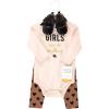 imageHudson Baby Unisex Baby Cotton Bodysuit Pant and Shoe SetCinnamon Hearts Long Sleeve