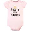 imageHudson Baby Unisex Baby Cotton Bodysuit Pant and Shoe SetDaddys Little Princess Short Sleeve