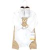 imageHudson Baby Unisex Baby Cotton Bodysuit Pant and Shoe SetTeddy Bears Long Sleeve