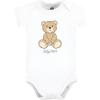 imageHudson Baby Unisex Baby Cotton Bodysuit Pant and Shoe SetTeddy Bears Short Sleeve