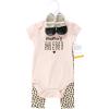 imageHudson Baby babygirls Cotton Bodysuit Pant and Shoe SetLeopard Hearts
