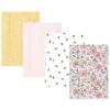 Pink Yellow Pretty Floral 4 Pack