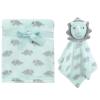 imageHudson Baby Unisex Baby Plush Blanket with Security Blanket Neutral Elephant One SizeTriceratops