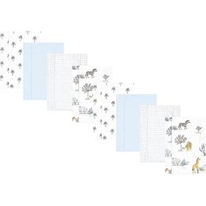 imageHudson Baby Cotton Poly Flannel Burp Cloths Multipack Sweet Roses 8Pack One SizeBoy Safari World 8pack