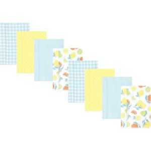 imageHudson Baby Cotton Poly Flannel Burp Cloths Multipack Sweet Roses 8Pack One SizeCitrus Mint 8pack