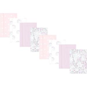 imageHudson Baby Cotton Poly Flannel Burp Cloths Multipack Sweet Roses 8Pack One SizeDreamy Unicorn 8pack
