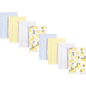 imageHudson Baby Cotton Poly Flannel Burp Cloths Multipack Sweet Roses 8Pack One SizeLemons 8pack