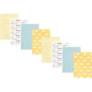 imageHudson Baby Cotton Poly Flannel Burp Cloths Multipack Sweet Roses 8Pack One SizeMy Sunshine 8pack
