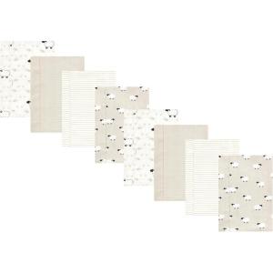 imageHudson Baby Cotton Poly Flannel Burp Cloths Multipack Sweet Roses 8Pack One SizeTaupe Sheep 8pack