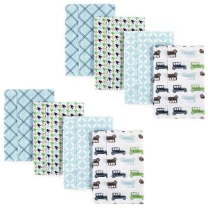 imageHudson Baby Unisex Baby Cotton Flannel Burp Cloths Pink Rose One SizeAntique Cars 8pack
