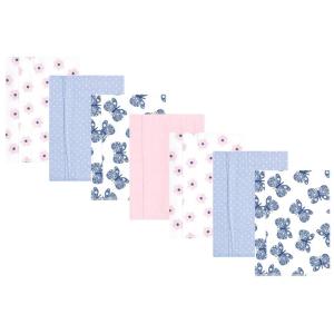 imageHudson Baby Unisex Baby Cotton Flannel Burp Cloths Pink Rose One SizeBeautiful Butterfly 7pack
