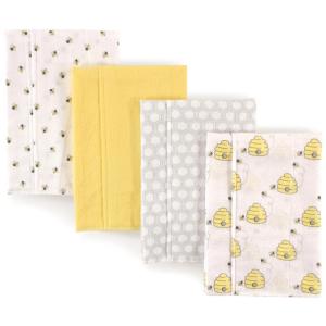 imageHudson Baby Unisex Baby Cotton Flannel Burp Cloths Pink Rose One SizeBee