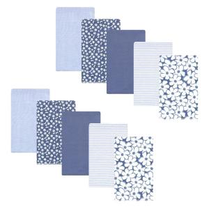 imageHudson Baby Unisex Baby Cotton Flannel Burp Cloths Pink Rose One SizeBlue Cosmos 10pack