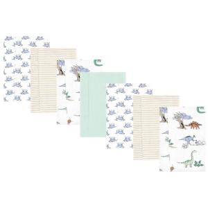 imageHudson Baby Unisex Baby Cotton Flannel Burp Cloths Pink Rose One SizeBoy Dino World 7pack