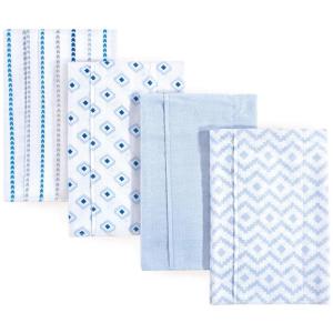 imageHudson Baby Unisex Baby Cotton Flannel Burp Cloths Pink Rose One SizeBoy Modern