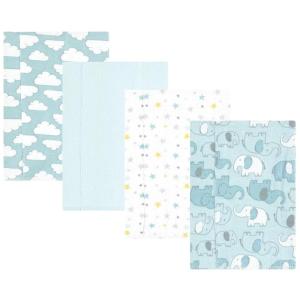 imageHudson Baby Unisex Baby Cotton Flannel Burp Cloths Pink Rose One SizeBoy New Elephant 4pack