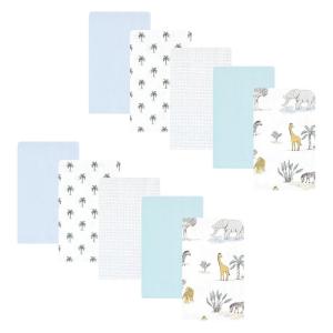 imageHudson Baby Unisex Baby Cotton Flannel Burp Cloths Pink Rose One SizeBoy Safari World 10pack