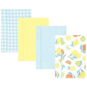 imageHudson Baby Unisex Baby Cotton Flannel Burp Cloths Pink Rose One SizeCitrus Mint 4 Pack