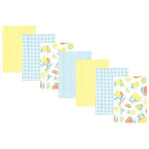 imageHudson Baby Unisex Baby Cotton Flannel Burp Cloths Pink Rose One SizeCitrus Mint 7 Pack