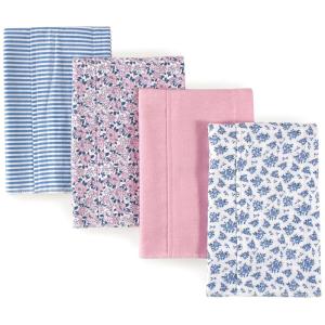 imageHudson Baby Unisex Baby Cotton Flannel Burp Cloths Pink Rose One SizeClassic Floral