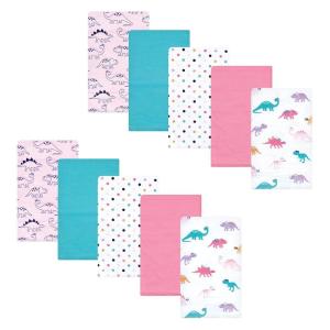 imageHudson Baby Unisex Baby Cotton Flannel Burp Cloths Pink Rose One SizeCuteasaurus