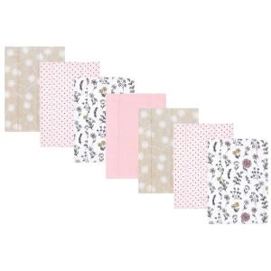 imageHudson Baby Unisex Baby Cotton Flannel Burp Cloths Pink Rose One SizeDandelion Wish 7 Pack