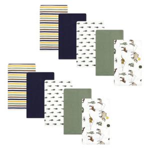 imageHudson Baby Unisex Baby Cotton Flannel Burp Cloths Pink Rose One SizeDesert Animals
