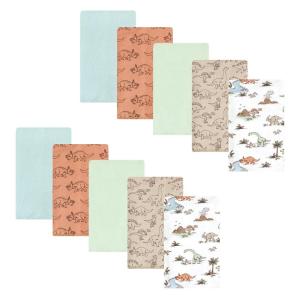 imageHudson Baby Unisex Baby Cotton Flannel Burp Cloths Pink Rose One SizeDinosaur Adventures 10pack