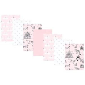 imageHudson Baby Unisex Baby Cotton Flannel Burp Cloths Pink Rose One SizeFairytale Princess 7 Pack