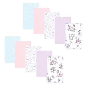 imageHudson Baby Unisex Baby Cotton Flannel Burp Cloths Pink Rose One SizeGarden Fairies 10 Pack