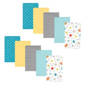 imageHudson Baby Unisex Baby Cotton Flannel Burp Cloths Pink Rose One SizeHappy Planets 10 Pack