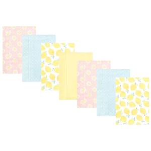 imageHudson Baby Unisex Baby Cotton Flannel Burp Cloths Pink Rose One SizeLemon Daisy 7 Pack