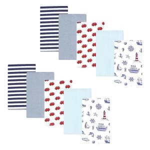 imageHudson Baby Unisex Baby Cotton Flannel Burp Cloths Pink Rose One SizeLighthouse 10 Pack