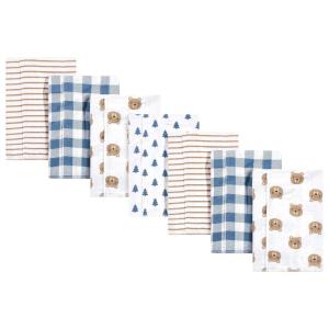 imageHudson Baby Unisex Baby Cotton Flannel Burp Cloths Pink Rose One SizeLittle Bear