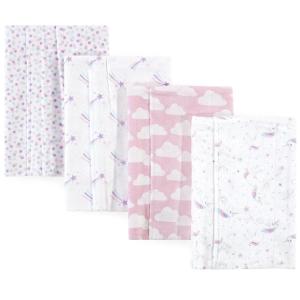 imageHudson Baby Unisex Baby Cotton Flannel Burp Cloths Pink Rose One SizeMagical Unicorn