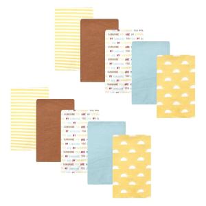 imageHudson Baby Unisex Baby Cotton Flannel Burp Cloths Pink Rose One SizeMy Sunshine 10 Pack